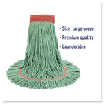 Load image into Gallery viewer, Super Loop Wet Mop Head, Cotton/synthetic Fiber, 5" Headband, Large Size, Green