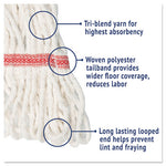 Load image into Gallery viewer, Super Loop Wet Mop Head, Cotton/synthetic Fiber, 5" Headband, Large Size, White, 12/carton