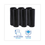Load image into Gallery viewer, Low-density Waste Can Liners, 16 Gal, 1 Mil, 24 X 32, Black, 10 Bags/roll, 15 Rolls/carton