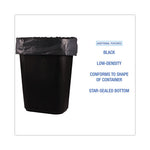 Load image into Gallery viewer, Low-density Waste Can Liners, 16 Gal, 1 Mil, 24 X 32, Black, 10 Bags/roll, 15 Rolls/carton