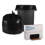 Load image into Gallery viewer, Recycled Low-density Polyethylene Can Liners, 33 Gal, 1.6 Mil, 33" X 39", Black, 10 Bags/roll, 10 Rolls/carton