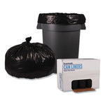 Load image into Gallery viewer, Recycled Low-density Polyethylene Can Liners, 56 Gal, 1.6 Mil, 43" X 47", Black, 10 Bags/roll, 10 Rolls/carton