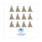 Load image into Gallery viewer, Mop Head, Pro Loop Web/tailband, Premium Saddleback Head, Ctn, 24-oz., Wh, 12/ct