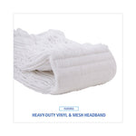 Load image into Gallery viewer, Mop Head, Pro Loop Web/tailband, Premium Saddleback Head, Ryn, 24-oz., Wh, 12/ct