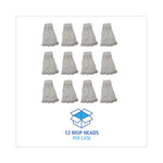 Load image into Gallery viewer, Mop Head, Pro Loop Web/tailband, Premium Saddleback Head, Ryn, 24-oz., Wh, 12/ct