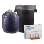 Load image into Gallery viewer, Recycled Low-density Polyethylene Can Liners, 56 Gal, 1.1 Mil, 43" X 47", Clear, 10 Bags/roll, 10 Rolls/carton