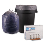 Load image into Gallery viewer, Recycled Low-density Polyethylene Can Liners, 60 Gal, 1.1 Mil, 38" X 58", Clear, 10 Bags/roll, 10 Rolls/carton