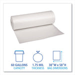 Load image into Gallery viewer, Recycled Low-density Polyethylene Can Liners, 60 Gal, 1.75 Mil, 38" X 58", Clear, 10 Bags/roll, 10 Rolls/carton