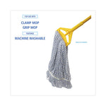 Load image into Gallery viewer, Mop Head, Floor Finish, Narrow, Rayon/polyester, Medium, White/blue, 12/carton