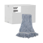 Load image into Gallery viewer, Mop Head, Floor Finish, Narrow, Rayon/polyester, Medium, White/blue, 12/carton