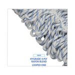 Load image into Gallery viewer, Mop Head, Floor Finish, Wide, Rayon/polyester, Medium, White/blue, 12/carton