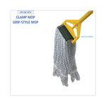 Load image into Gallery viewer, Mop Head, Floor Finish, Wide, Rayon/polyester, Medium, White/blue, 12/carton