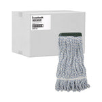 Load image into Gallery viewer, Mop Head, Floor Finish, Wide, Rayon/polyester, Medium, White/blue, 12/carton