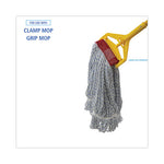 Load image into Gallery viewer, Mop Head, Floor Finish, Wide, Rayon/polyester, Large, White/blue, 12/carton