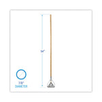 Load image into Gallery viewer, Quick Change Metal Head Wooden Mop Handle, Junior, 0.88" Dia X 54", Natural