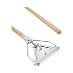 Load image into Gallery viewer, Quick Change Metal Head Wooden Mop Handle, Junior, 0.88" Dia X 54", Natural