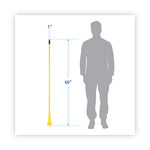 Load image into Gallery viewer, Plastic Jaws Mop Handle For 5 Wide Mop Heads, Aluminum, 1" Dia X 60", Yellow