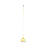 Load image into Gallery viewer, Quick Change Side-latch Plastic Mop Head Handle, 60" Aluminum Handle, Yellow