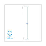 Load image into Gallery viewer, Fiberglass Broom Handle, Nylon Plastic Threaded End, 1" Dia X 60", Black