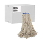 Load image into Gallery viewer, Mop Head, Economical Lie-flat Head, Cotton Fiber, 20 Oz, White, 12/carton