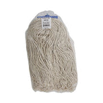 Load image into Gallery viewer, Mop Head, Economical Lie-flat Head, Cotton Fiber, 20 Oz, White, 12/carton