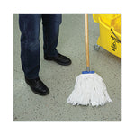 Load image into Gallery viewer, Mop Head, Economical Lie-flat Head, Rayon Fiber, 20oz, White, 12/carton