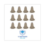 Load image into Gallery viewer, Cut-end Lie-flat Wet Mop Head, Cotton, 24oz, White, 12/carton