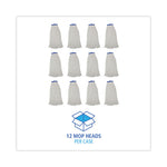 Load image into Gallery viewer, Cut-end Lie-flat Wet Mop Head, Rayon, 24oz, White, 12/carton