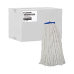 Load image into Gallery viewer, Cut-end Lie-flat Wet Mop Head, Rayon, 24oz, White, 12/carton