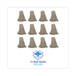 Load image into Gallery viewer, Mop Head, Economical Lie-flat Head, Cotton Fiber, 32oz, White, 12/carton