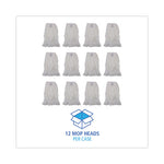 Load image into Gallery viewer, Mop Head, Looped, Enviro Clean With Tailband, Medium, White, 12/carton