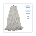 Load image into Gallery viewer, Mop Head, Lie-flat Head, Rayon Fiber, 24oz, White, 12/carton