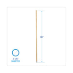 Load image into Gallery viewer, Lie-flat Screw-in Mop Handle, Lacquered Wood, 1.13" Dia X 60", Natural