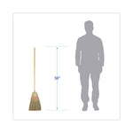 Load image into Gallery viewer, Parlor Broom, Yucca/corn Fiber Bristles, 56" Overall Length, Natural, 12/carton