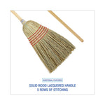 Load image into Gallery viewer, Parlor Broom, Yucca/corn Fiber Bristles, 56" Overall Length, Natural, 12/carton