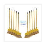 Load image into Gallery viewer, Poly Bristle Angler Broom, 53" Handle, Yellow, 12/carton