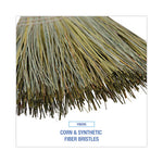 Load image into Gallery viewer, Corn/fiber Brooms, Corn/synthetic Fiber Bristles, 60" Overall Length, Gray/natural, 6/carton