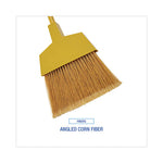 Load image into Gallery viewer, Corn Fiber Angled-head Lobby Brooms, 55" Handle, Yellow, 12/carton