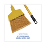 Load image into Gallery viewer, Corn Fiber Angled-head Lobby Brooms, 55" Handle, Yellow, 12/carton