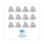 Load image into Gallery viewer, Nonwoven Cut End Edge Mop, Rayon/polyester, #20, White, 12/carton