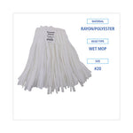 Load image into Gallery viewer, Nonwoven Cut End Edge Mop, Rayon/polyester, #20, White, 12/carton