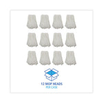 Load image into Gallery viewer, Nonwoven Cut End Edge Mop, Rayon/polyester, #24, White, 12/carton