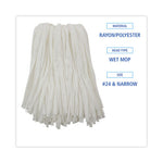 Load image into Gallery viewer, Nonwoven Cut End Edge Mop, Rayon/polyester, #24, White, 12/carton