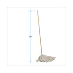 Load image into Gallery viewer, Cotton Deck Mop, #24 White Cotton Head, 50" Wood Handle, 6/carton