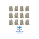 Load image into Gallery viewer, Mop Head, Cotton, Cut-end, White, 4-ply, #16 Band, 12/carton