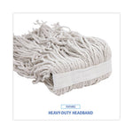 Load image into Gallery viewer, Banded Cotton Mop Heads, 24oz, White, 12/carton
