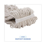 Load image into Gallery viewer, Mop Head, Cotton, Cut-end, White, 4-ply, 32oz, 12/carton