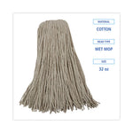 Load image into Gallery viewer, Mop Head, Cotton, Cut-end, White, 4-ply, 32oz, 12/carton