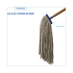 Load image into Gallery viewer, Mop Head, Lie-flat Head, Cotton Fiber, 24 Oz., White, 12/carton