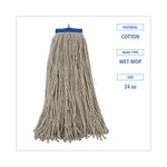 Load image into Gallery viewer, Mop Head, Lie-flat Head, Cotton Fiber, 24 Oz., White, 12/carton